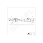 Cardan Arbre de Transmission Avant Gauche Pour Fiat Doblo 46307796 51757652