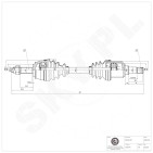 Cardan Arbre de Transmission Avant Gauche Pour Fiat Doblo 46307796 51757652
