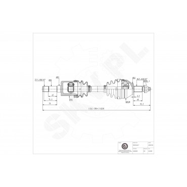 Cardan Arbre de Transmission Avant Gauche Pour Alfa Romeo 159 Brera 50500529