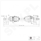 Cardan Arbre de Transmission Avant Gauche Pour Alfa Romeo 159 Brera 50500529