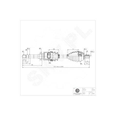 Cardan Arbre de Transmission Avant Droit Pour Ford Galaxy Mondeo IV 1727251