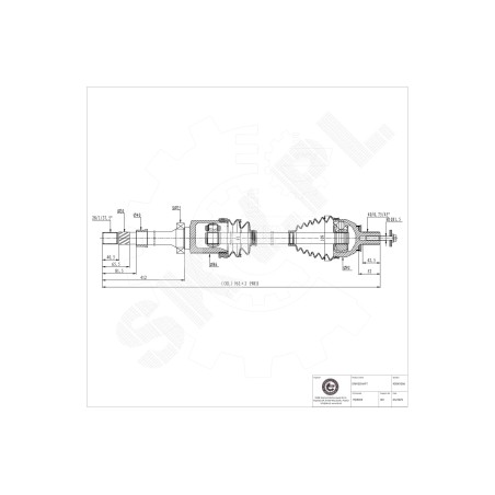 Cardan Arbre de Transmission Avant Droit Pour Ford Galaxy Mondeo IV 1512662