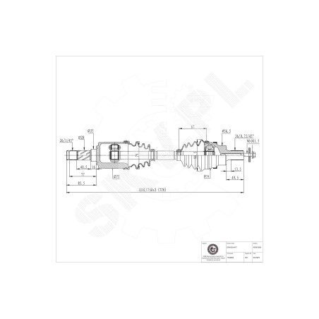 Cardan Arbre de Transmission Arrière Pour Ford Kuga I Volvo S60 II XC60 XC70