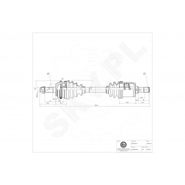 Cardan Arbre de Transmission Avant Gauche Pour Honda Civic VII 44306S5A950