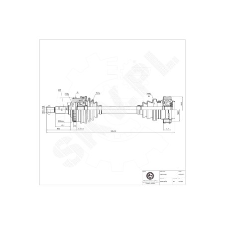 Cardan Arbre de Transmission Avant Pour Mercedes-Benz Classe V Vito A6383341634
