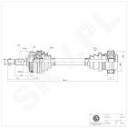 Cardan Arbre de Transmission Avant Pour Mercedes-Benz Classe V Vito A6383341634
