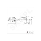 Cardan Arbre de Transmission Avant Droit Pour Fiat Doblo 46307622 46307988