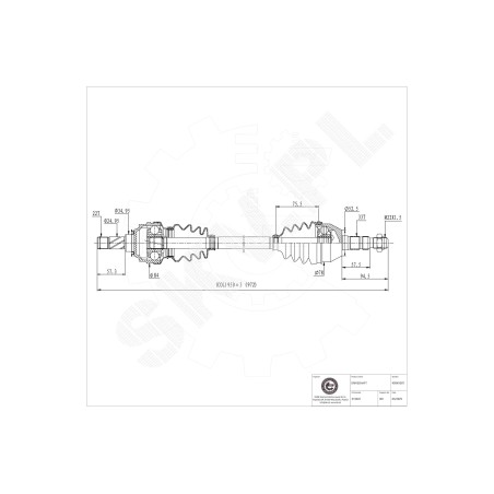 Cardan Arbre de Transmission Avant Droit Pour Opel Astra G Zafira A Vauxhall
