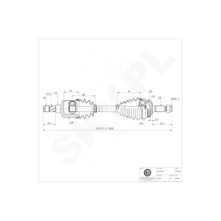 Cardan Arbre de Transmission Avant Gauche Pour Opel Meriva A Vauxhall Meriva A