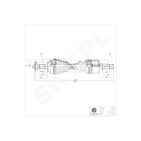 Cardan Arbre de Transmission Avant Gauche Pour Peugeot 307 Partner Citroën
