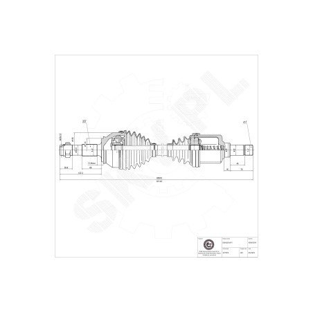 Cardan Arbre de Transmission Avant Gauche Pour Peugeot Fiat Citroën 1349789080