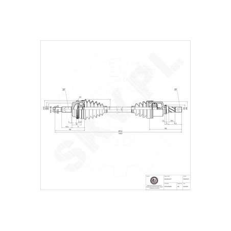 Cardan Arbre de Transmission Avant Gauche Pour Renault Master II Opel Movano