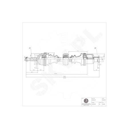 Cardan Arbre de Transmission Avant Droit Pour Renault Clio II Kangoo 7701352775