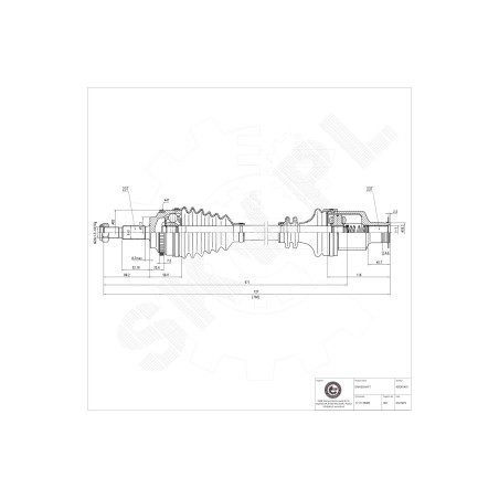 Cardan Arbre de Transmission Avant Droit Pour Renault Clio II Kangoo 7711368906