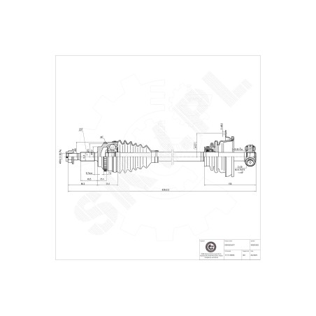 Cardan Arbre de Transmission Avant Gauche Pour Renault Clio II Kangoo Thalia I