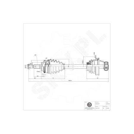 Cardan Arbre de Transmission Avant Gauche Pour Renault Megane I 7700112116