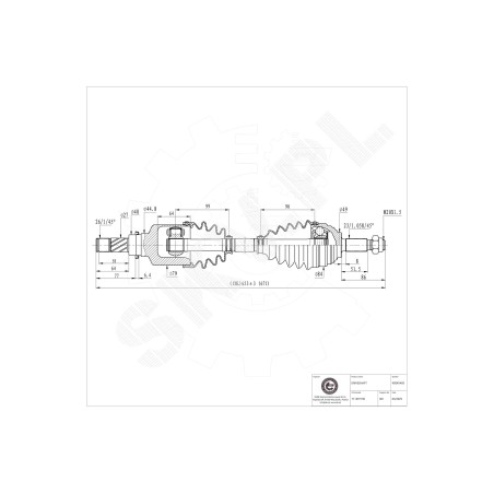 Cardan Arbre de Transmission Avant Gauche Pour Renault Clio II III Logan Modus