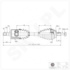 Cardan Arbre de Transmission Avant Droit Pour VW Audi Seat Skoda 1K0407452QX