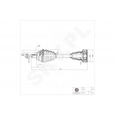 Cardan Arbre de Transmission Avant Gauche Pour VW Audi Seat Skoda 1K0407761DX