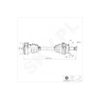 Cardan Arbre de Transmission Avant Droit Pour VW Audi Seat Skoda 6R0407762K