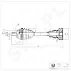 Cardan Arbre de Transmission Avant Gauche Pour VW Bora Golf IV Seat Leon