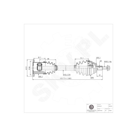 Cardan Arbre de Transmission Avant Droit Pour VW Arteon Passat Touran Skoda