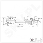 Cardan Arbre de Transmission Avant Droit Pour VW Arteon Passat Touran Skoda