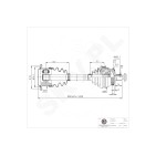 Cardan Arbre de Transmission Avant Droit Pour Audi A6 4B0407272M