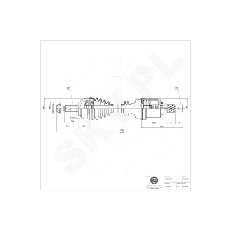 Cardan Arbre de Transmission Avant Gauche Pour Renault 7711135420 8200198016