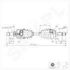 Cardan Arbre de Transmission Avant Gauche Pour Peugeot 207 Citroën DS3 3272KW