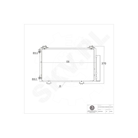 Condenseur de Clim Pour Toyota Yaris 88450-0D020 88450-0D021 88460-0D020