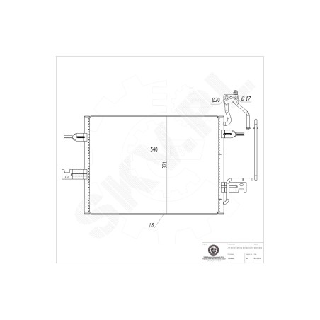 Condenseur de Clim Pour Opel Meriva A Vauxhall Meriva A 13128931 1850086