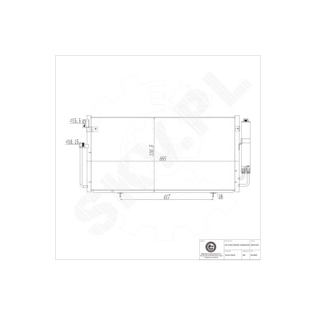Condenseur de Clim Pour Subaru Impreza 73210-FE010
