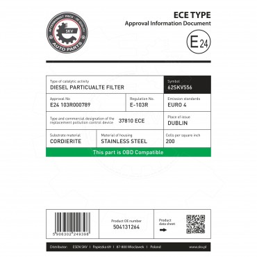 FAP Filtre à Particules Pour Iveco Daily III IV V 504131264 504131274 504290373