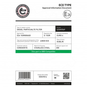 FAP Filtre à Particules Pour Opel Meriva A Vauxhall Meriva A 55557816 5854443