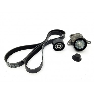 Kit Galet Courroie d'Accessoire + Poulie Damper Pour Renault 7701477343