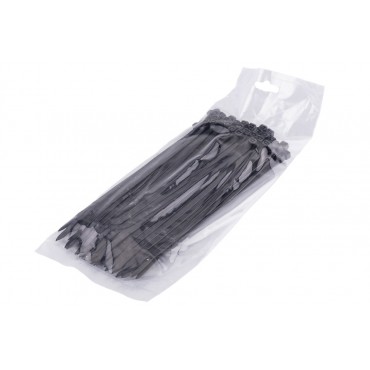 100 colliers de Serrage Cirflex Noir 4,8x200mm