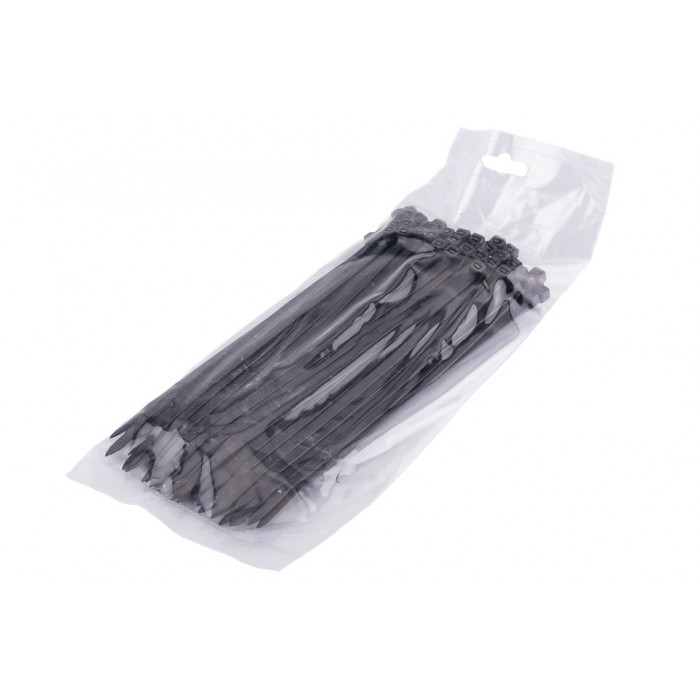 100 colliers de Serrage Cirflex Noir 4,8x200mm