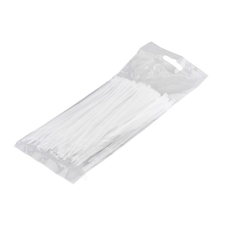 100 colliers de Serrage Cirflex Blanc 2,5x150mm