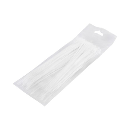 100 colliers de Serrage Cirflex Blanc 2,5x200mm