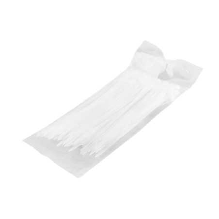 100 colliers de Serrage Cirflex Blanc 3,6x150mm