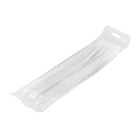 100 colliers de Serrage Cirflex Blanc 3,6x300mm