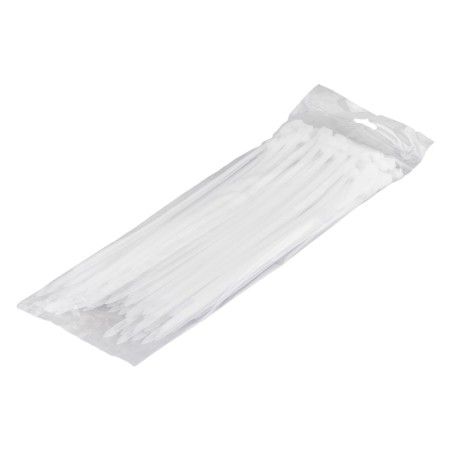 100 colliers de Serrage Cirflex Blanc 7,6x300mm