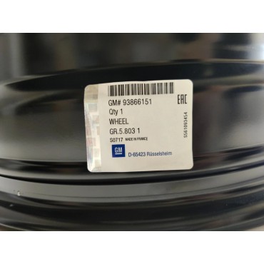 Jante de Roue Acier 16" Pour Opel Vivaro B 93866151