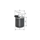 Filtre à Carburant Pour Mercedes-Benz Classe V X Marco Polo Camper 6510900852