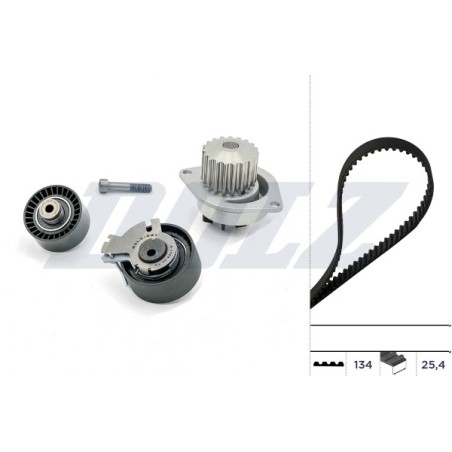 Kit Distribution + Pompe à Eau Pour Peugeot 206 207 301 1007 Citroën C-Elysee