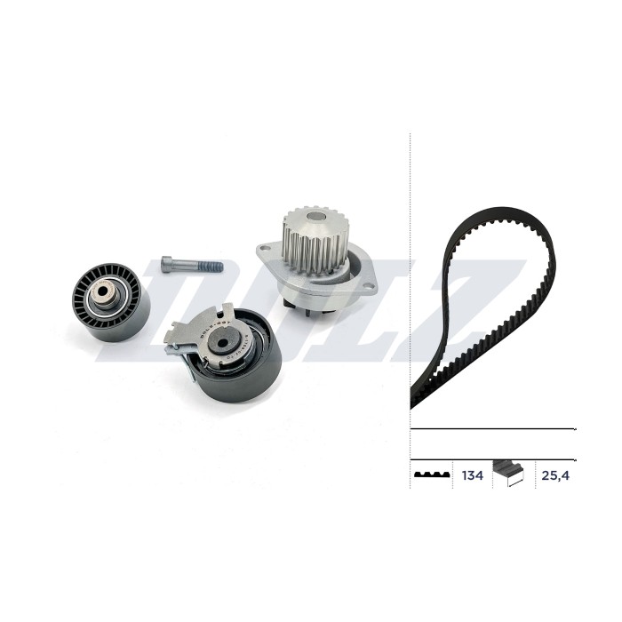 Kit Distribution + Pompe à Eau Pour Peugeot 206 207 301 1007 Citroën C-Elysee