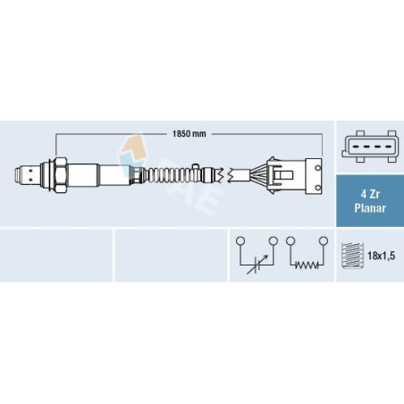 Sonde Lambda Pour Peugeot 406 407 Citroën C4 C5