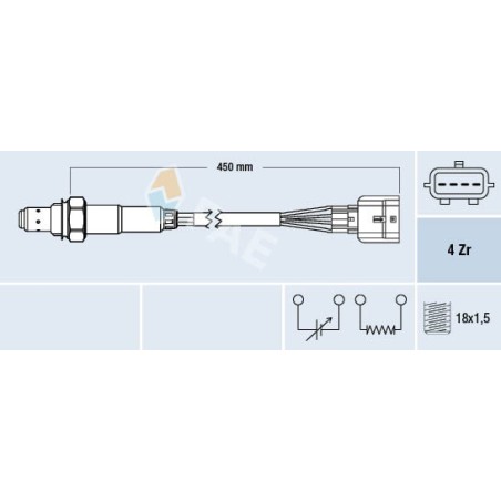 Sonde Lambda Pour Renault Clio II III Kangoo Laguna Logan Modus Thalia I Twingo