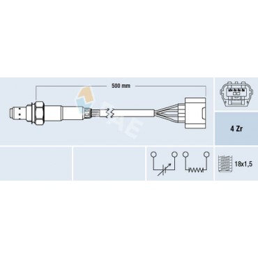 Sonde Lambda Pour Renault Laguna III 8200761588